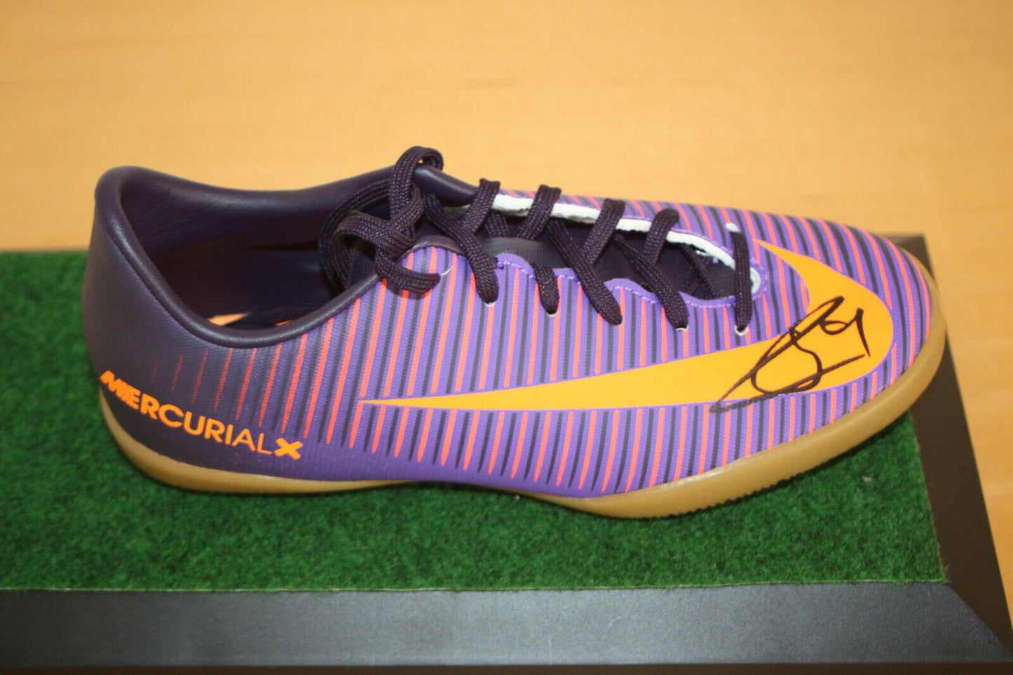 Fußballschuh Paco Alcacer signiert Villareal Spanien La Liga Fußball Nike Neu