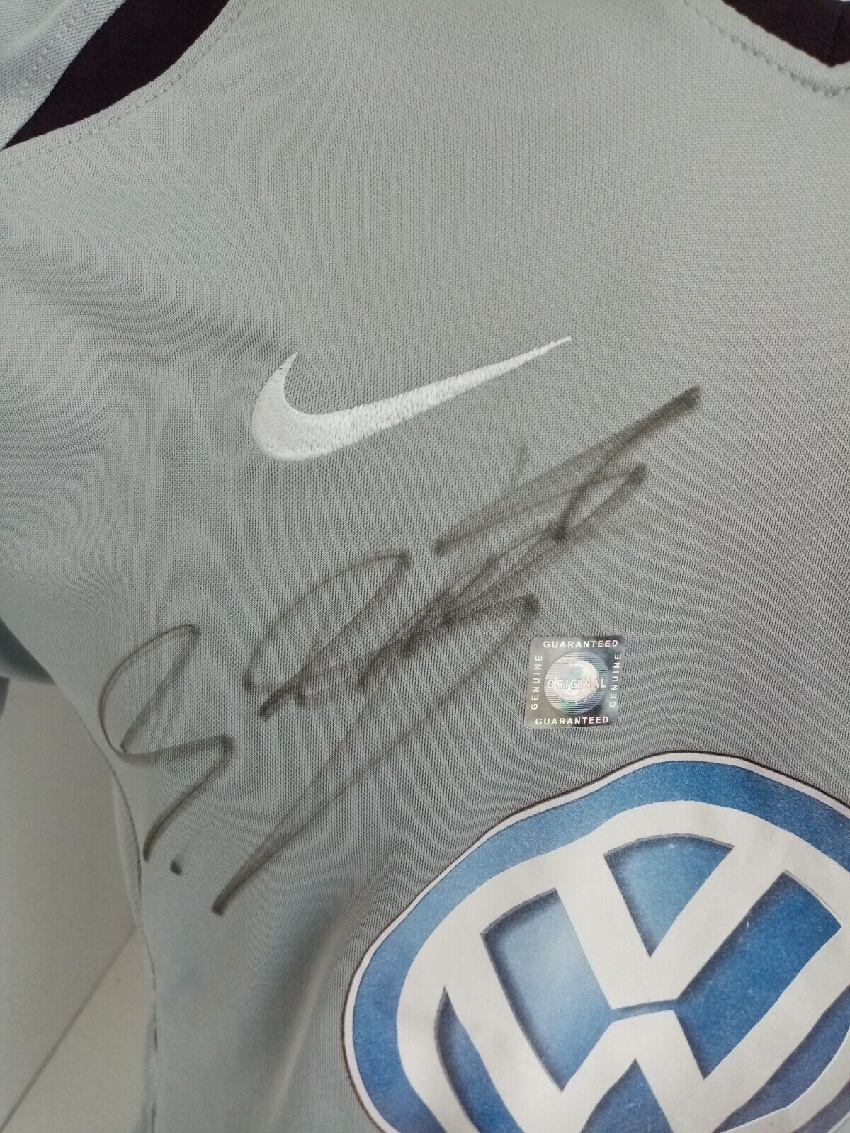 VFL Wolfsburg Shirt Stefan Schnoor signiert Fußball Autogramm Trikot Nike S