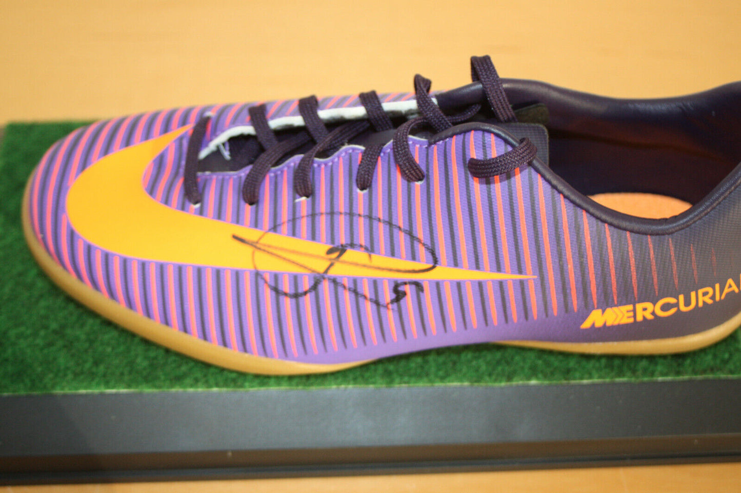 Fußballschuh Paco Alcacer signiert Villareal Spanien La Liga Fußball Nike Neu