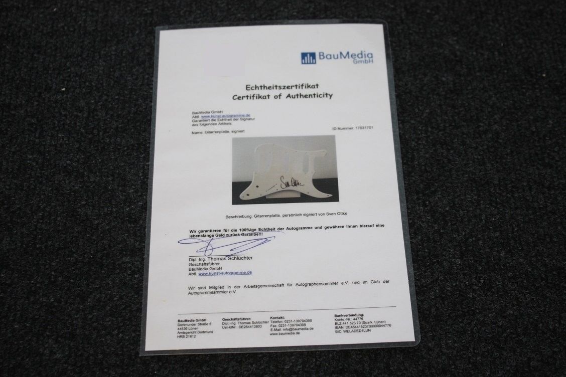 Gitarrenplatte, Sven Ottke signiert, Autogramm, Boxen, Neu, Sammeln, Signatur