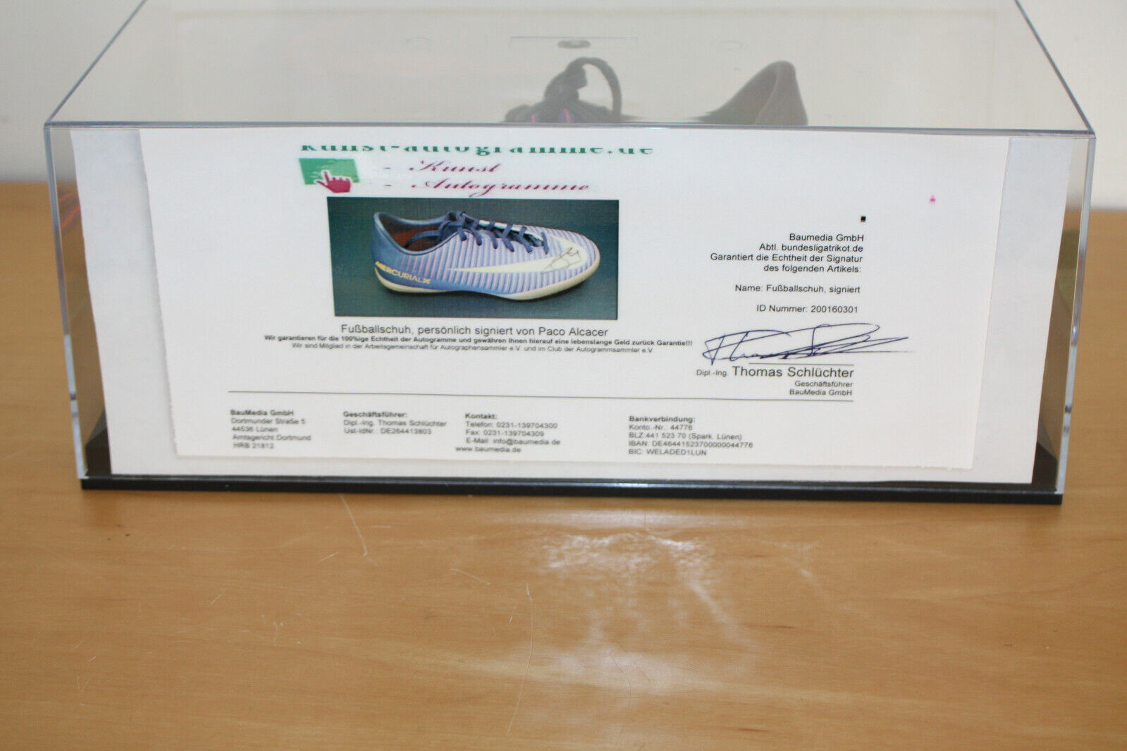 Football shoe Paco Alcacer signed Villarreal Spain La Liga Football Nike NEW