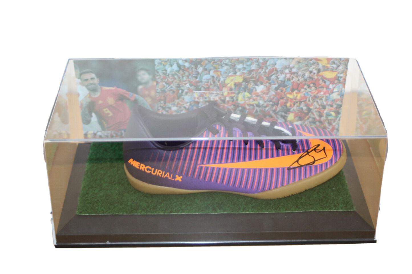 Fußballschuh Paco Alcacer signiert Villareal Spanien La Liga Fußball Nike Neu