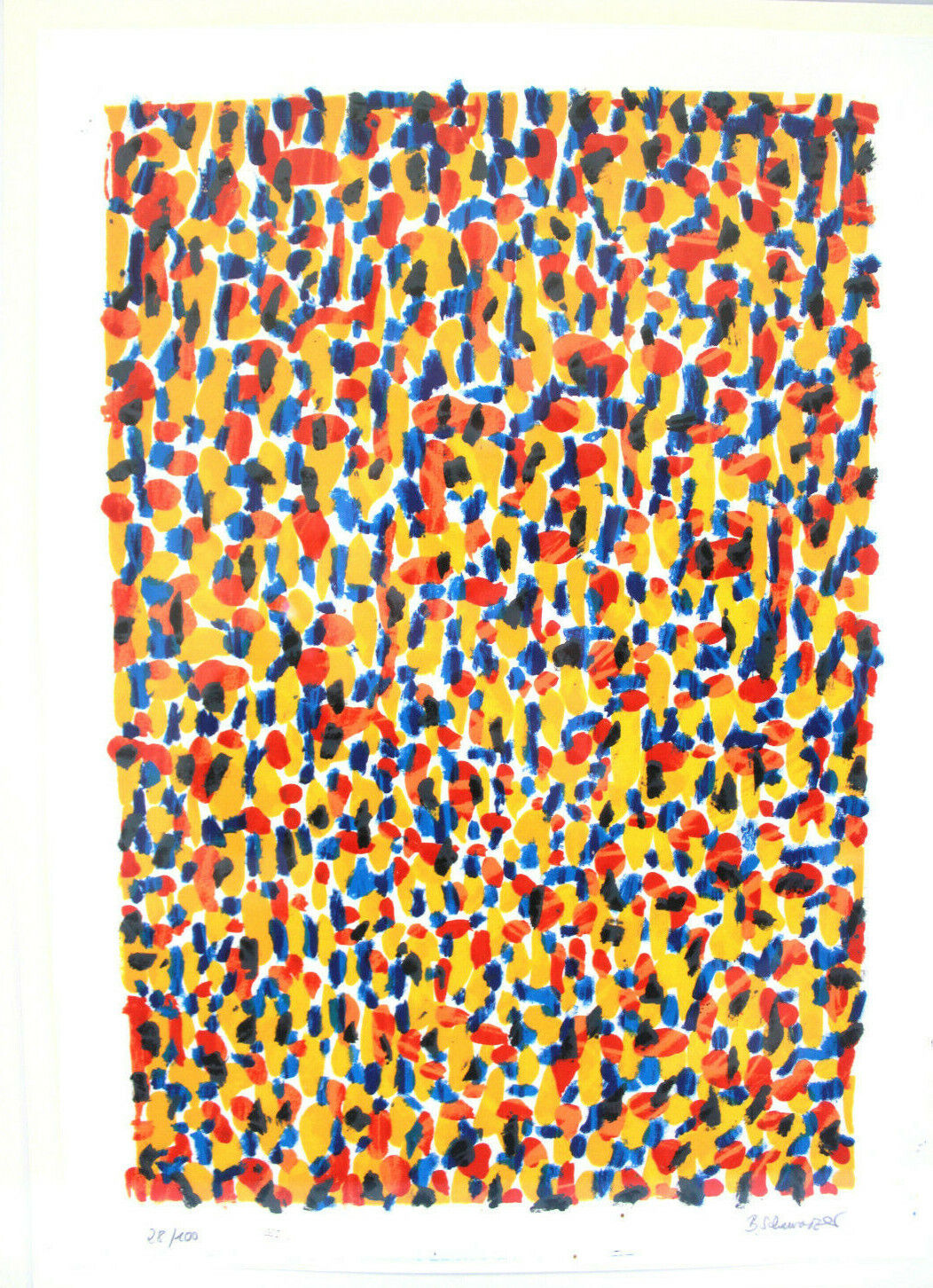 Bernd Schwarzer Original "German-European Picture" No.28 of 100, framed