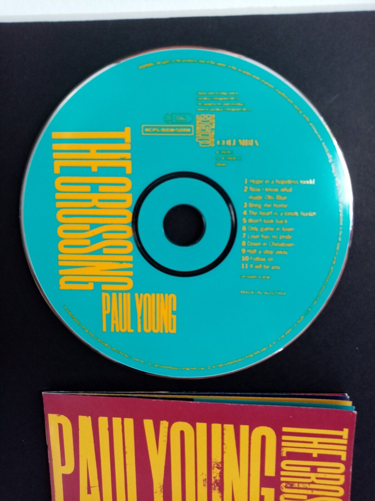 CD Cover Paul Young signiert mit Album im Rahmen Autogramm Unterschrift Musik