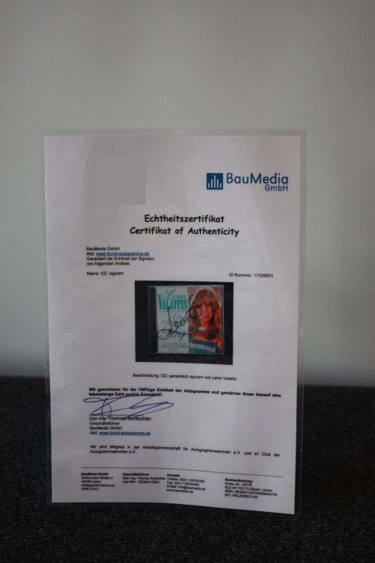 CD, Lena Valaitis signiert, Ein schöner Tag, Musik, Deutsch, Sänger, Autogramm