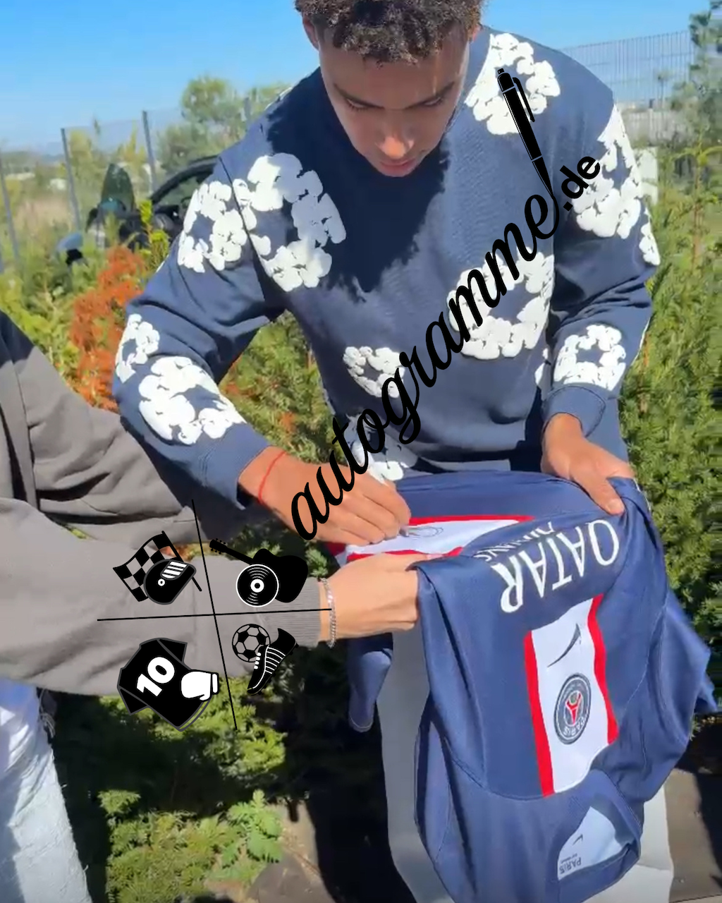 PSG Desire Doue jersey signed autograph Nike COA XL