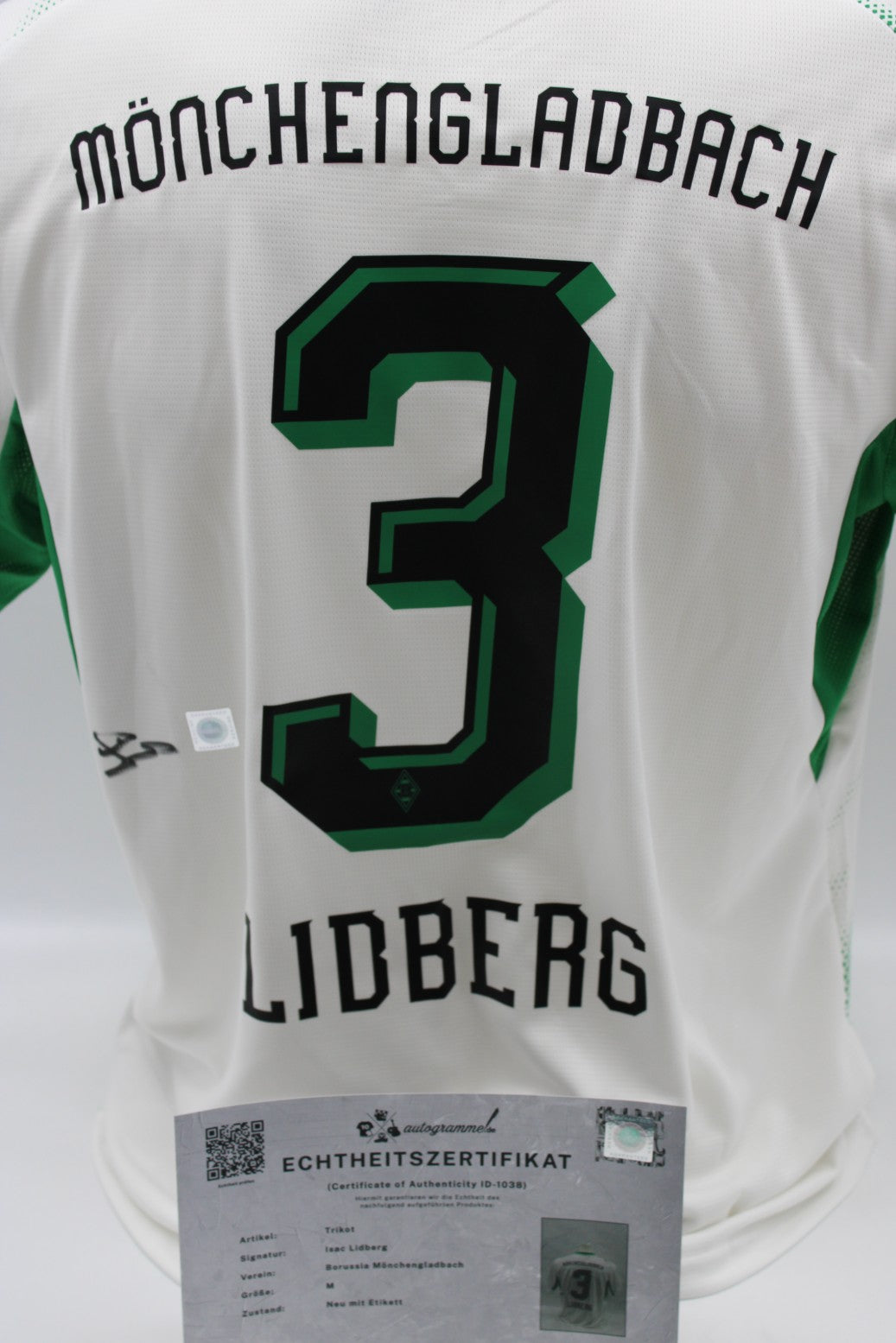 Mönchengladbach 2026/2027 Trikot Isac Lidberg signiert zertifiziert M