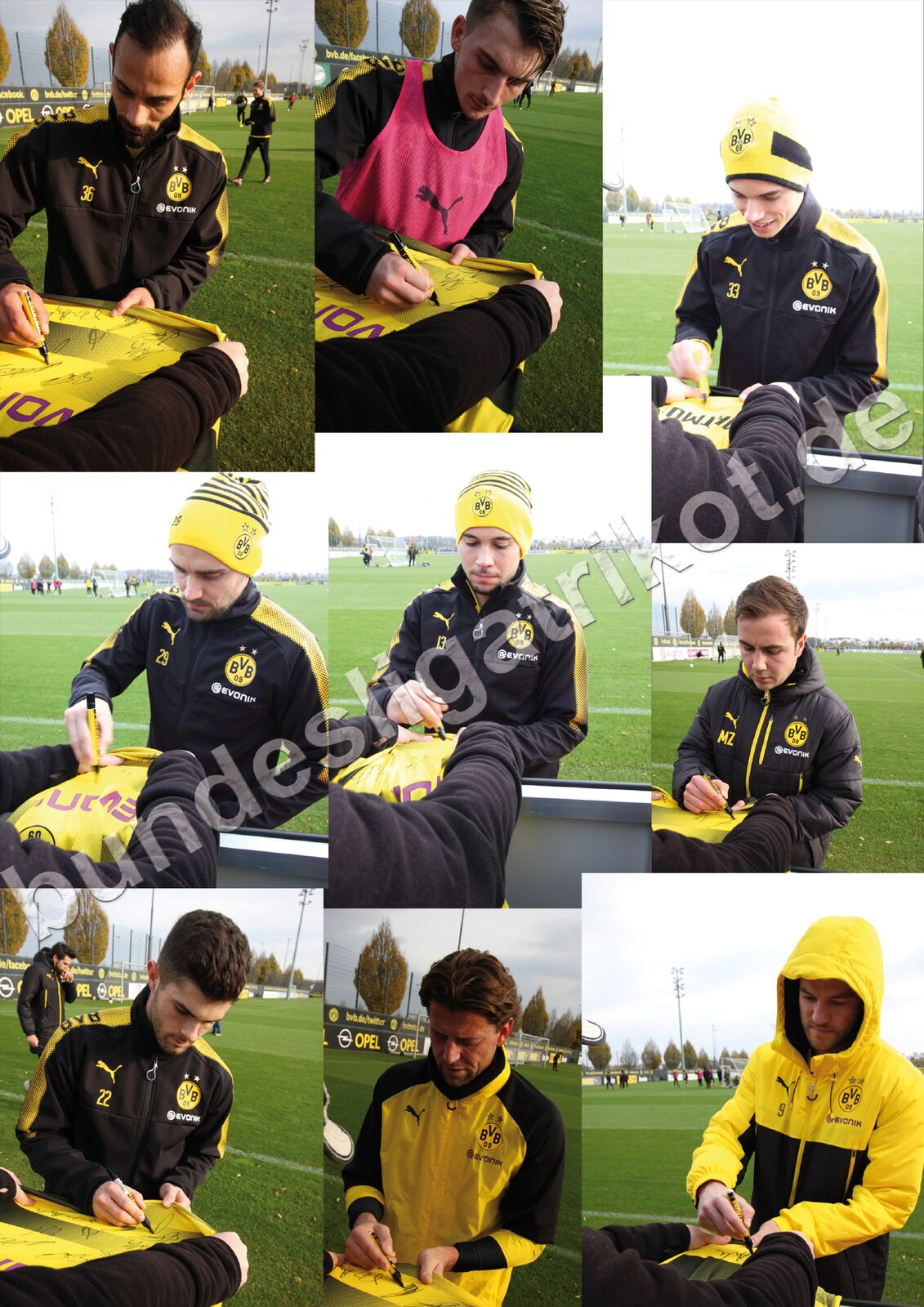BVB Trikot 18/19 Teamsigniert Borussia Dortmund Autogramm Unterschrift Puma XL
