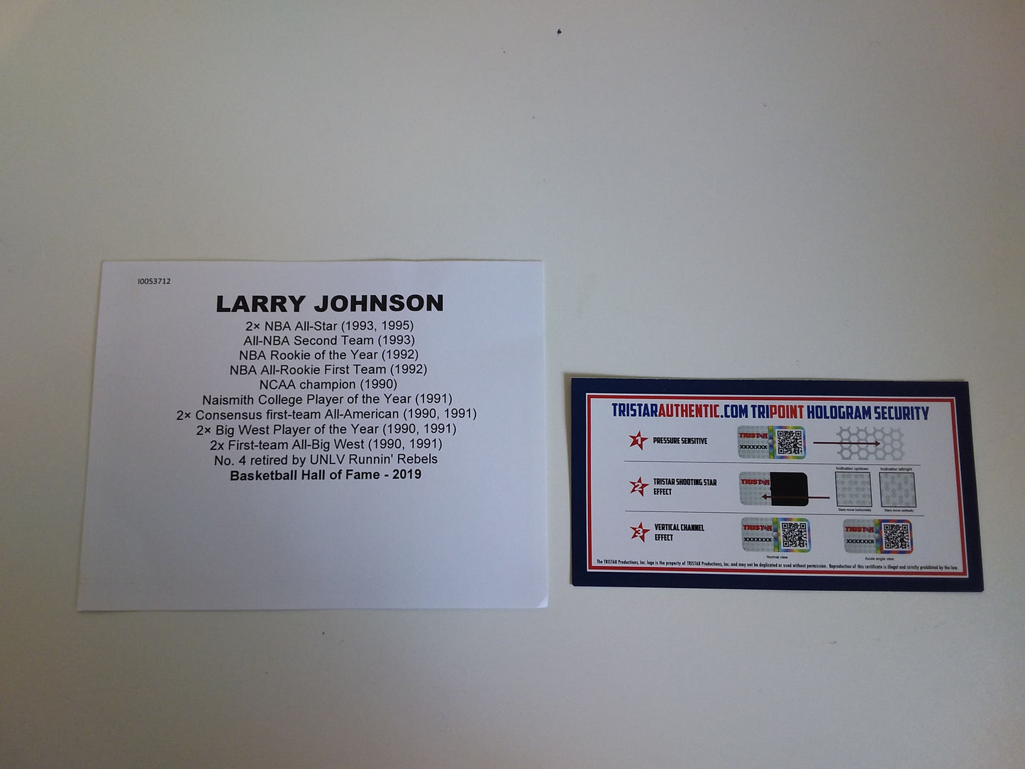 Basketball Trikot Larry Johnson signiert NBA Neu Charlotte USA COA XL