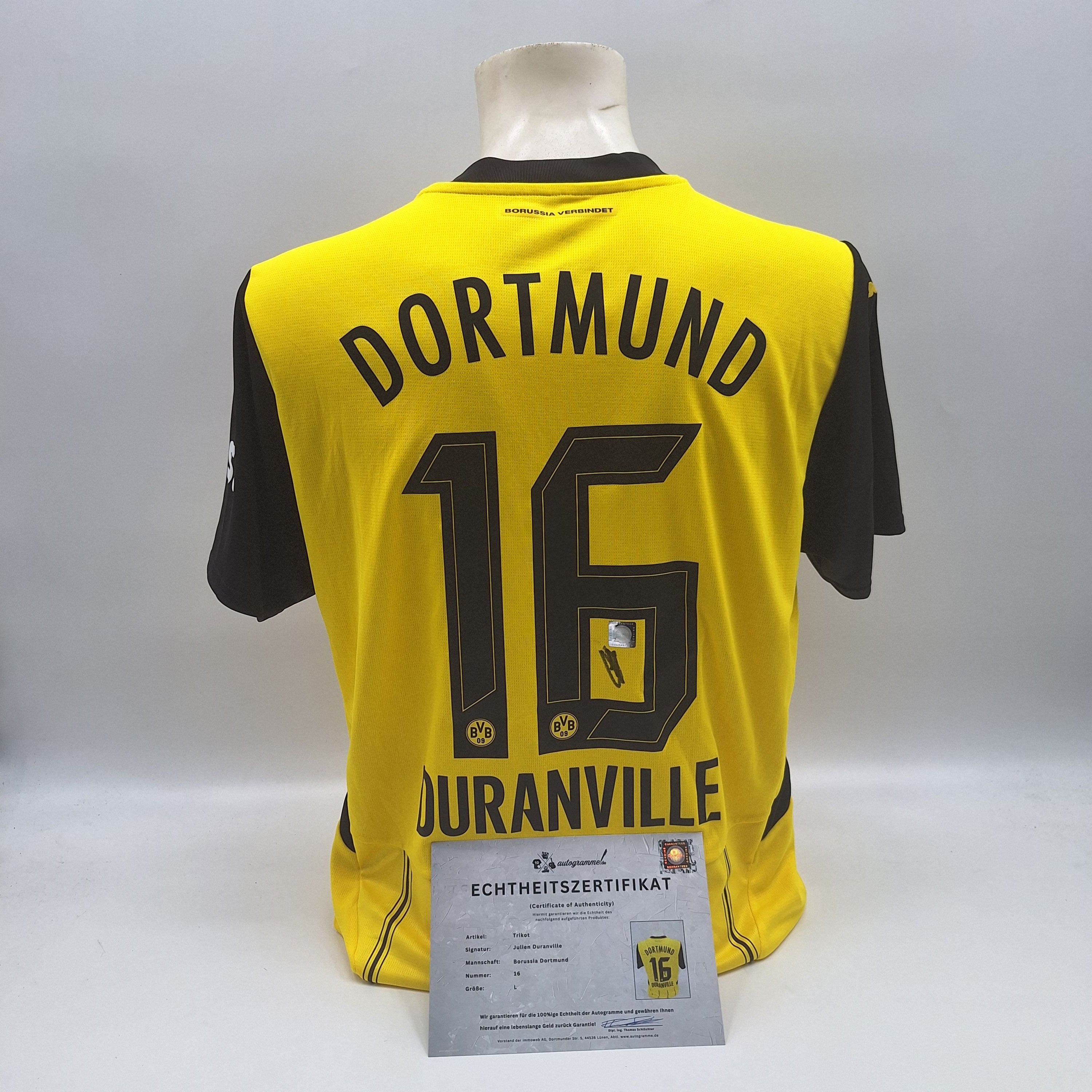 Borussia Dortmund Trikot Julien Duranville signiert BVB Puma neu L
