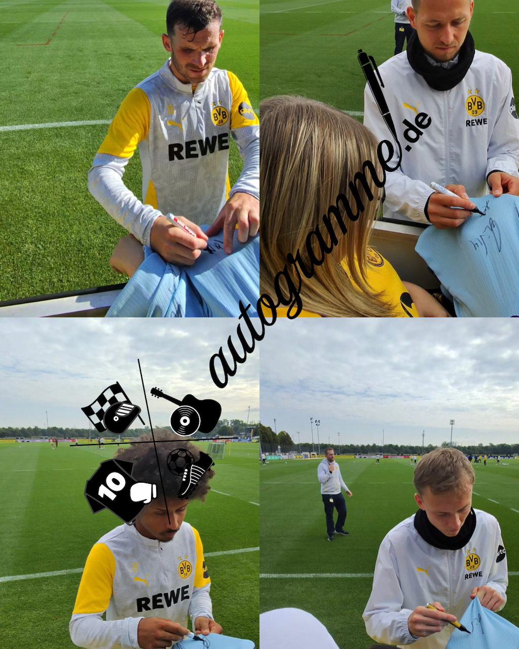 DFB jersey 2025 signed by BVB players, autographed Adidas, new, XL