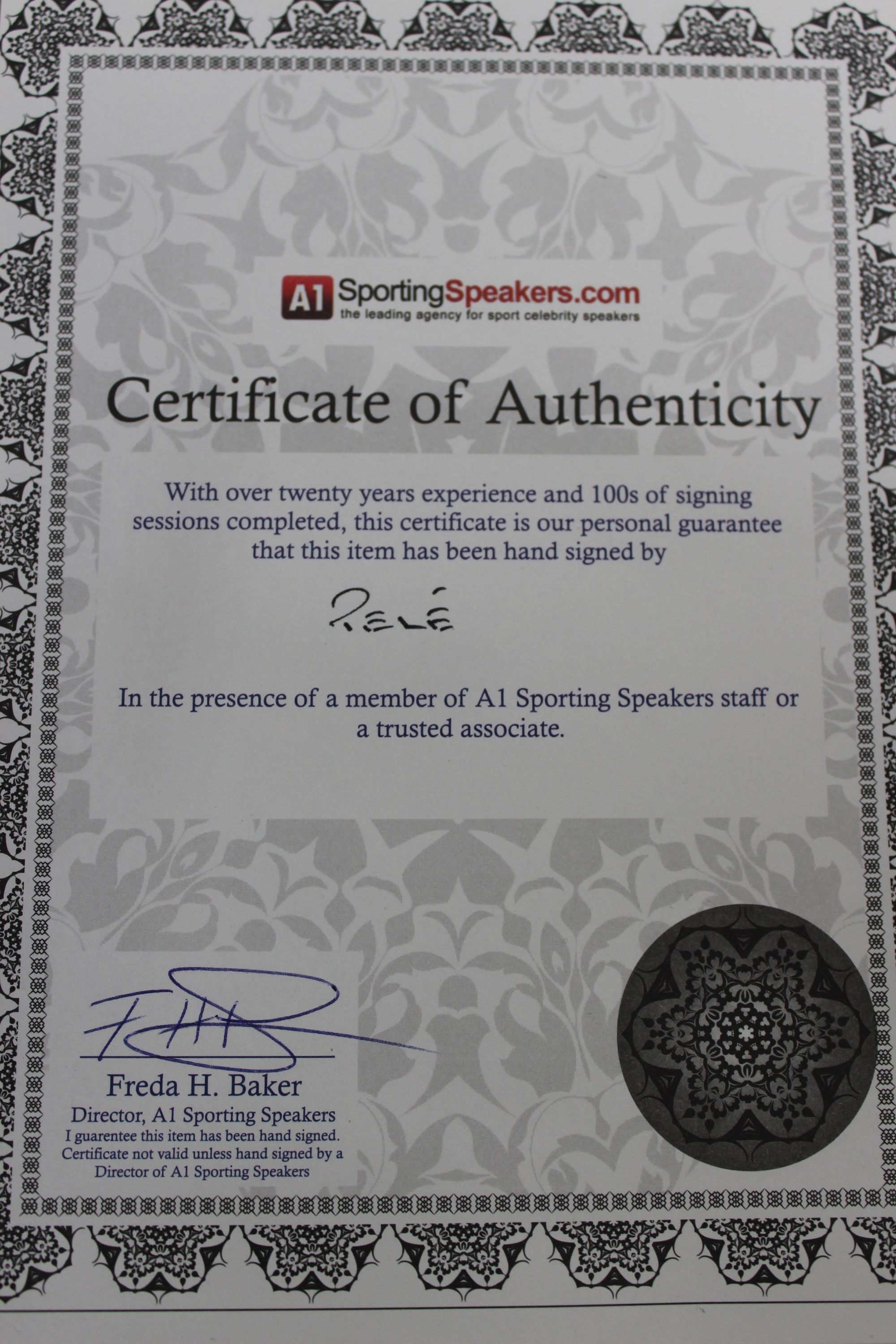 Football shoe Pele signed lighting Brazil world champion Puma Selecao Coa