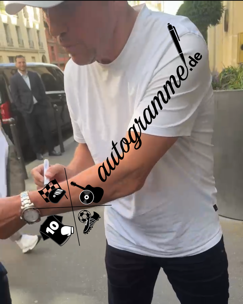 Kapitänsbinde Lothar Matthäus signiert im Rahmen Deutschland COA