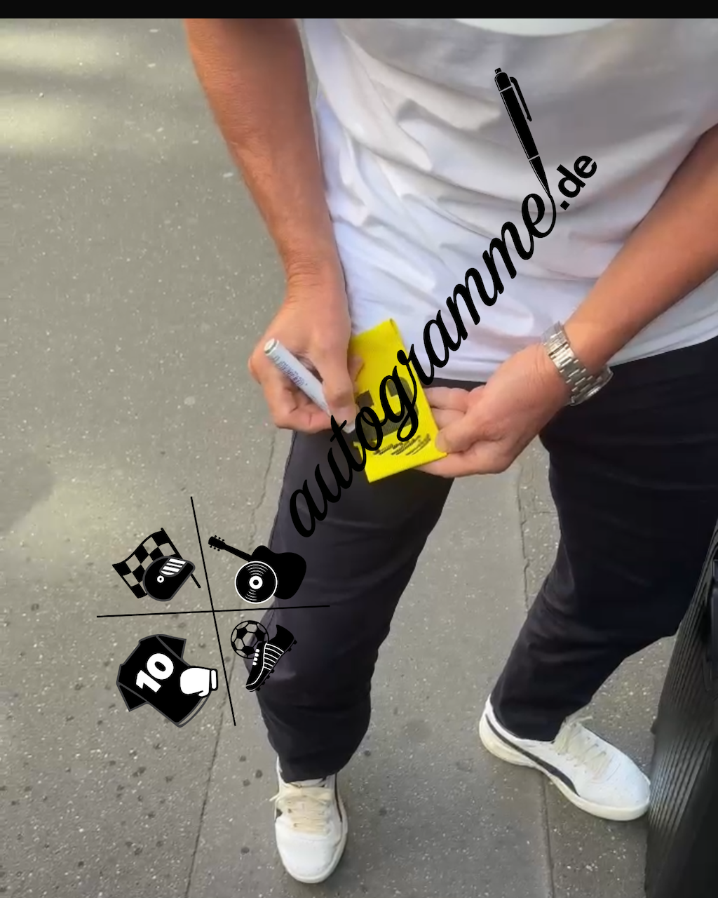 Kapitänsbinde Lothar Matthäus signiert im Rahmen Deutschland COA