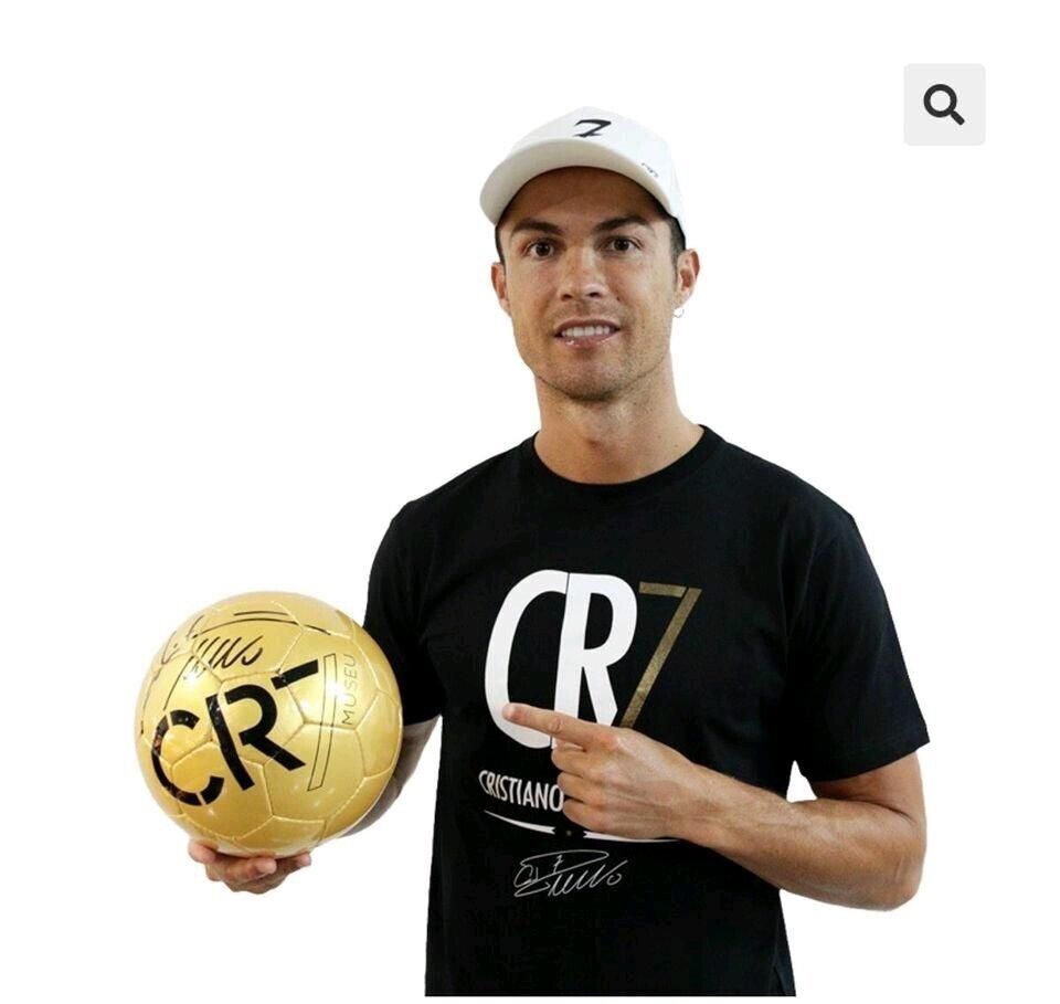 Football Cristiano Ronaldo signs Portugal Football Real Madrid Autogram Ball