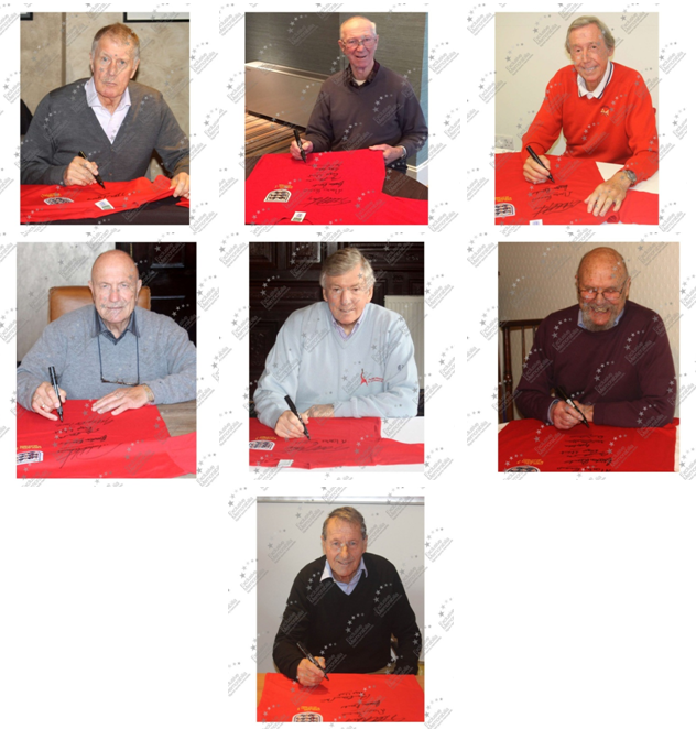 England Replika Trikot WM 1966 9x signiert Autogramm Fußball COA Wembley L / XL