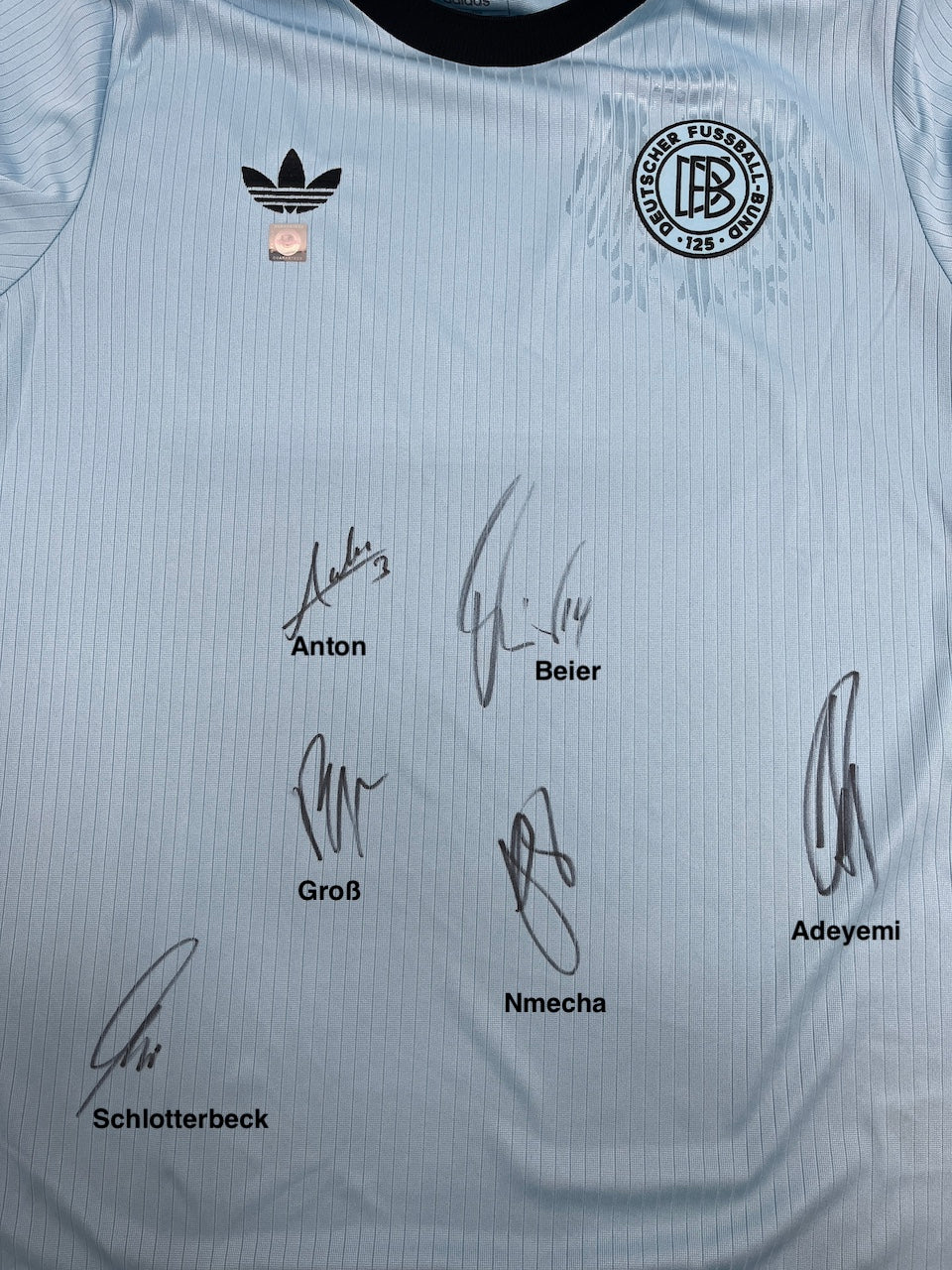 DFB jersey 2025 signed by BVB players autograph Adidas COA XL