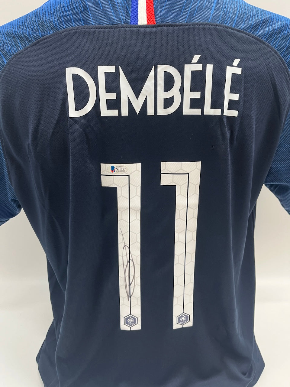 Frankreich Trikot Ousmane Dembele signiert Nike Autogramme XL