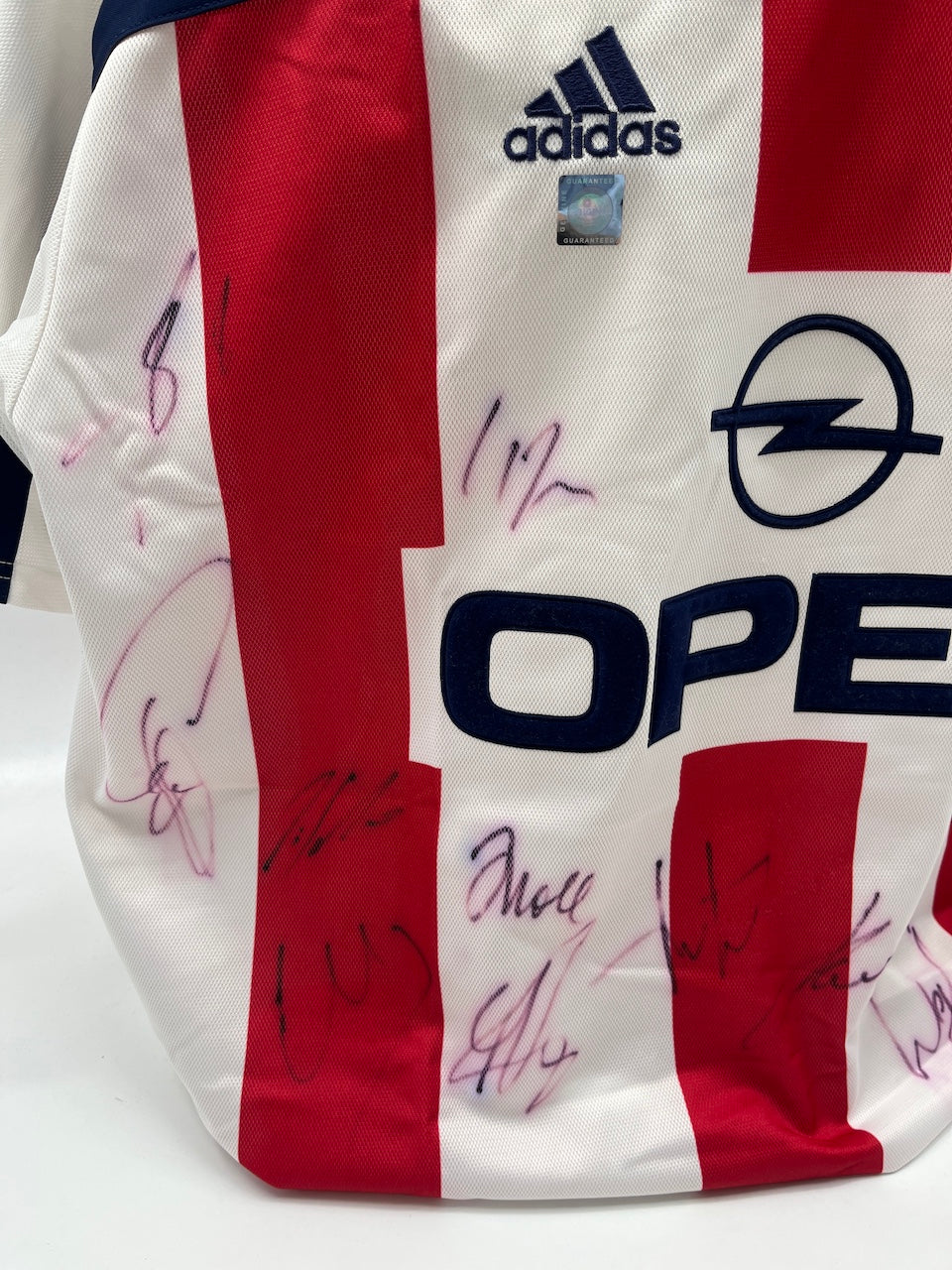 Bayern Munich jersey 2000/2001/2002, team signed, autographed, Adidas, XL