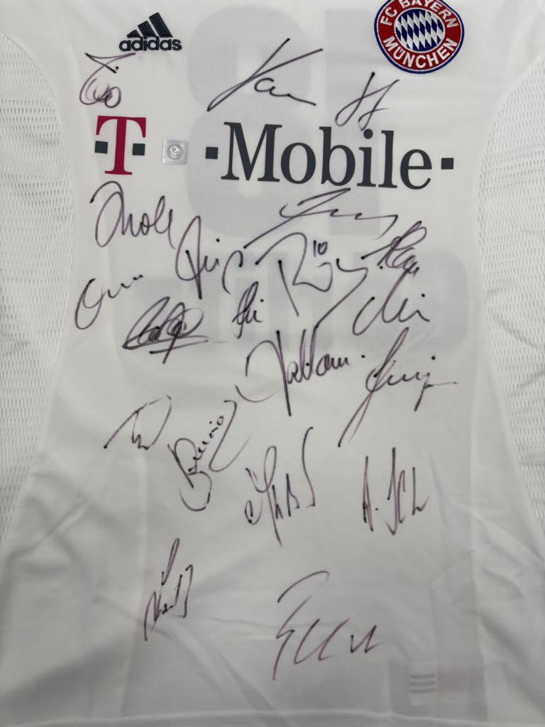 Bayern Munich Trikot 2004/2005 2005/2006 team signed COA adidas XXL