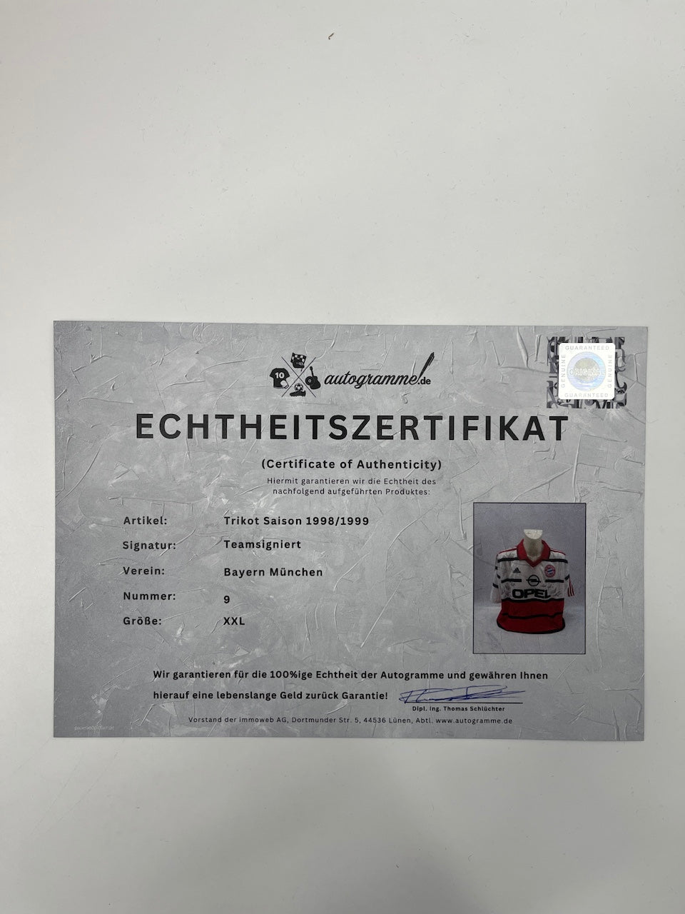 Bayern München Trikot 1998/1997 Teamsigniert Autogramm Adidas XXL