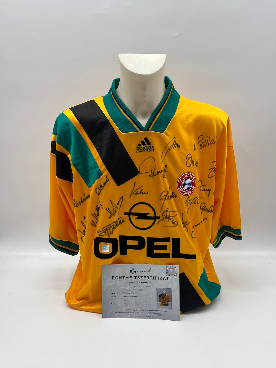Bayern München Trikot 1993/1994/1995 Teamsigniert Autogramm Adidas XL