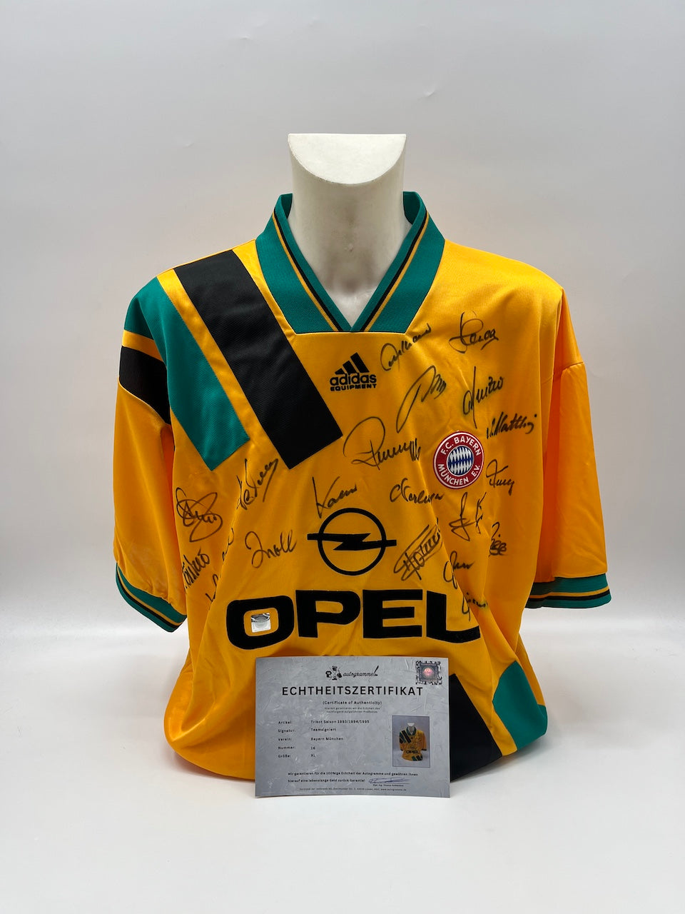 Bayern München Trikot 1993/1994/1995 Teamsigniert Autogramm Adidas COA XL