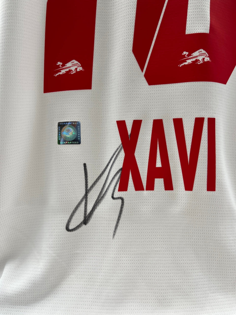 RB Leipzig jersey signed by Xavi Simons, autographed by Puma COA L