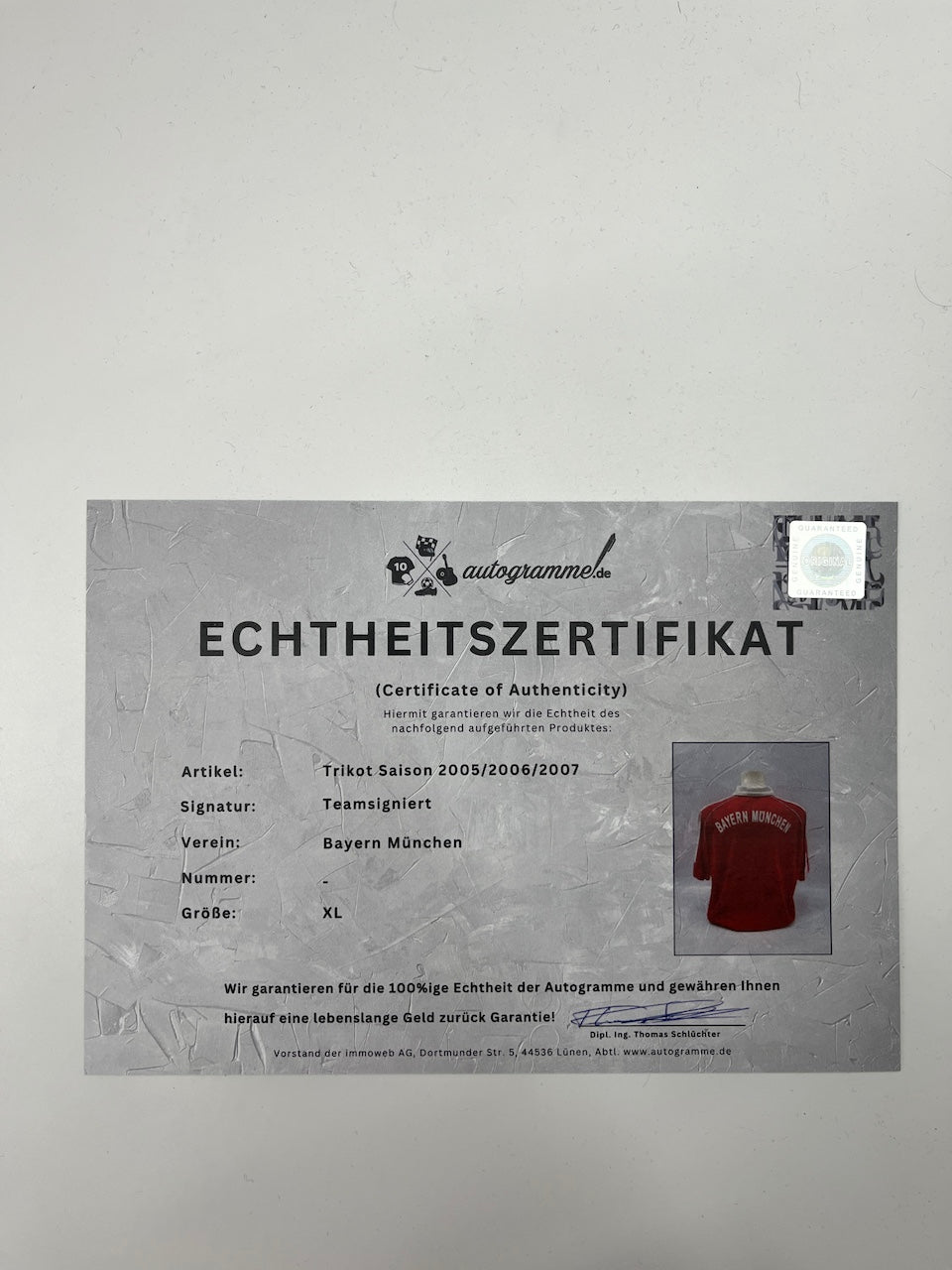 Bayern München Trikot 2005/2006/2007 Teamsigniert Autogramm Adidas XL