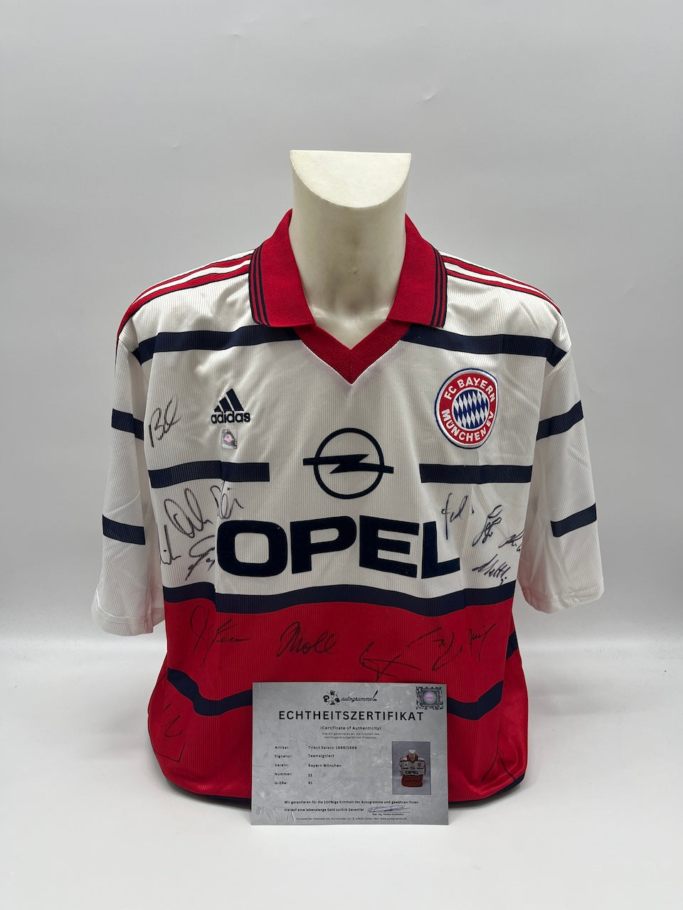 Bayern München Trikot 1998/1999 Teamsigniert Autogramm Adidas XL