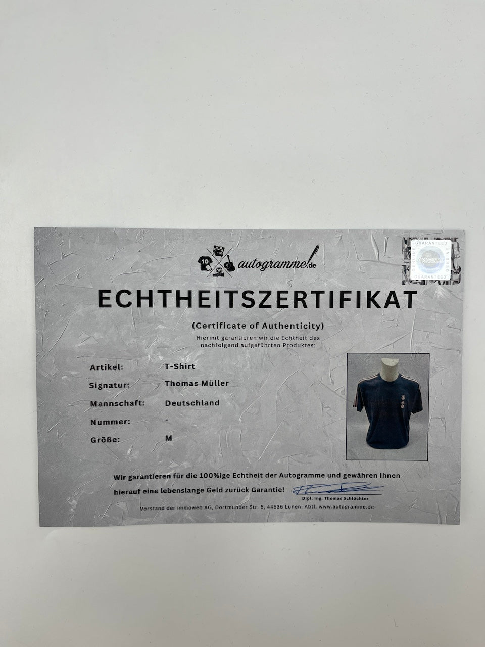 DFB T-Shirt Thomas Müller signed autograph Germany M