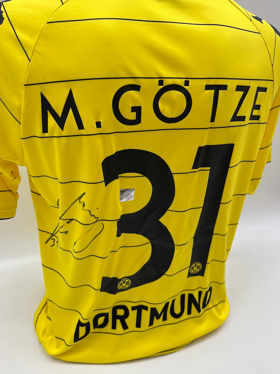 Camiseta del Borussia Dortmund firmada por Mario Götze, BVB Kappa M