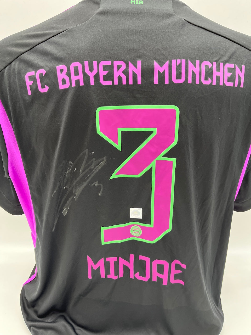 Bayern München Trikot Kim Minjae signiert Autogramm Adidas COA XL