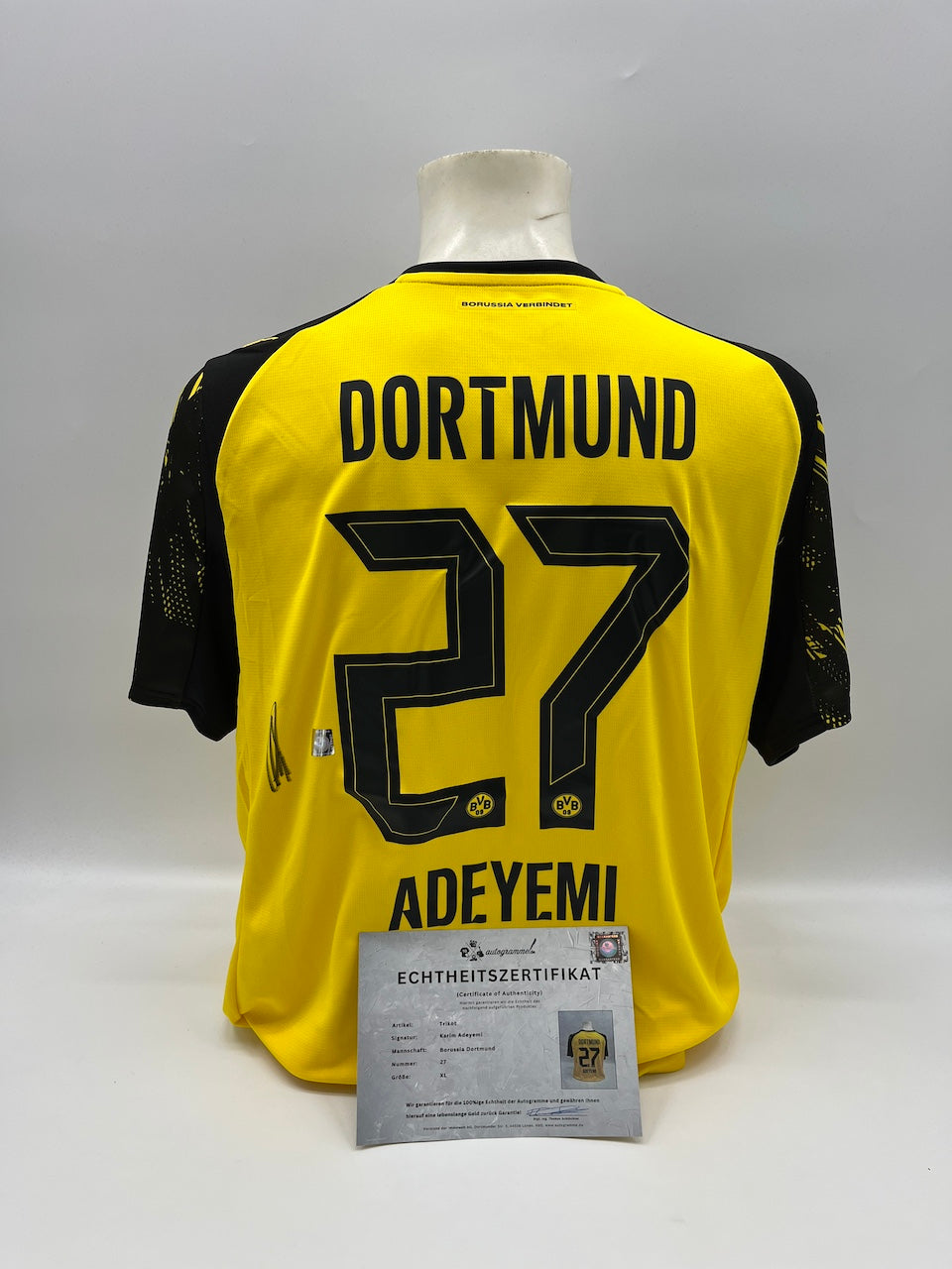 Borussia Dortmund Trikot Karim Adeyemi signiert BVB Puma XL