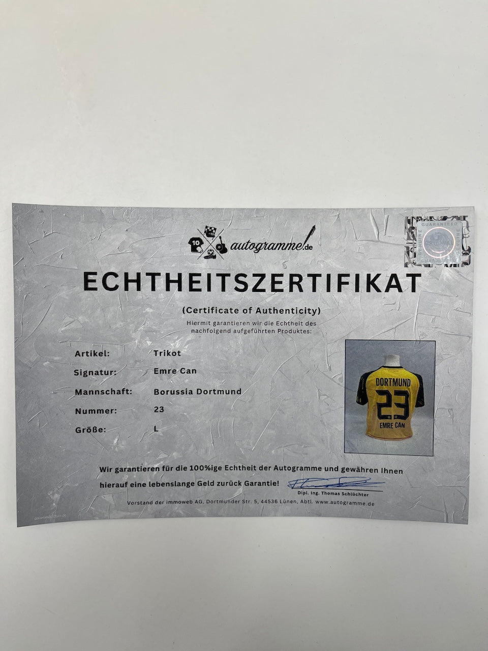 Borussia Dortmund Trikot Emre Can signiert BVB Puma L