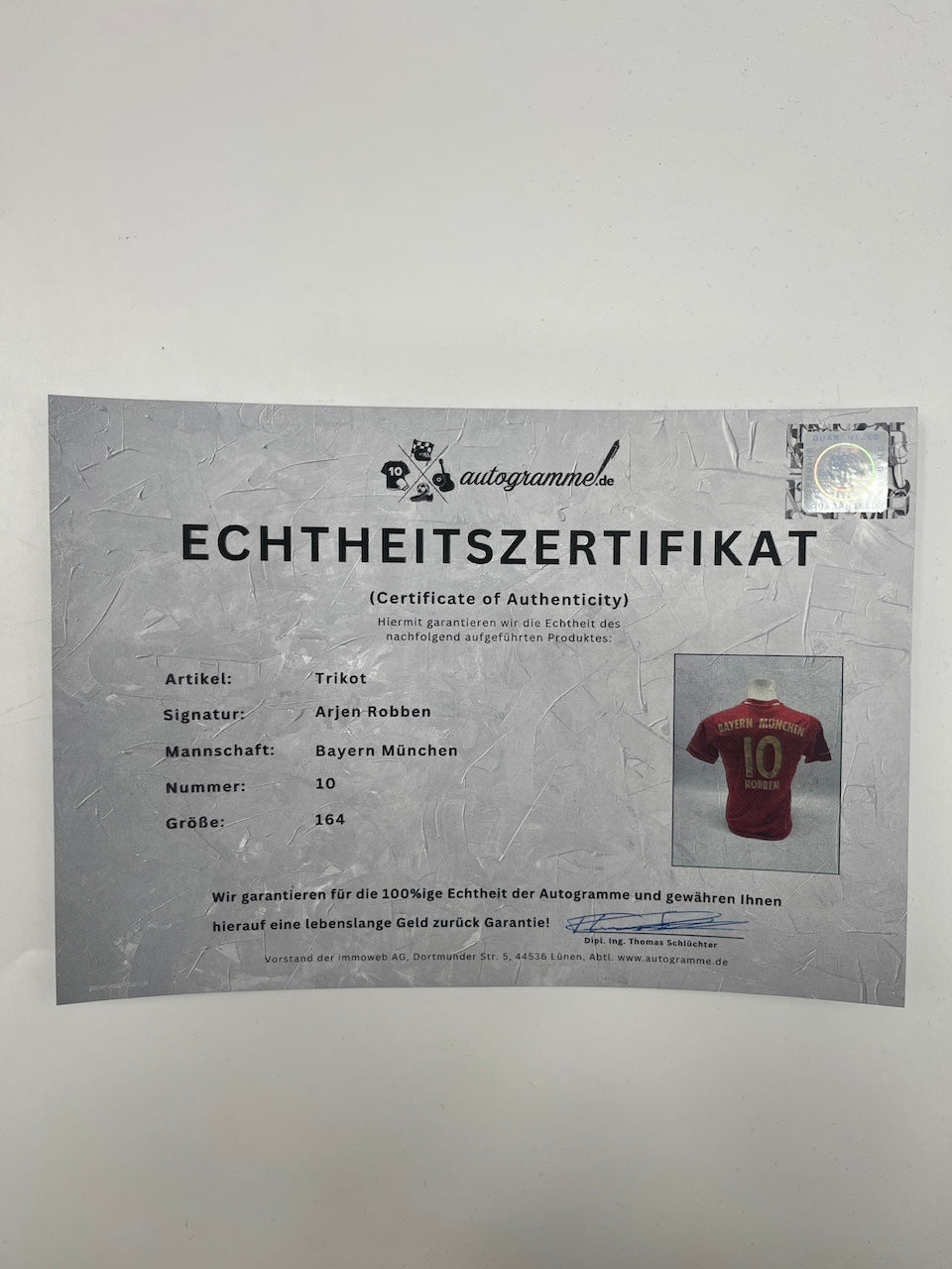 Bayern München Trikot Arjen Robben signiert Autogramm Adidas 164