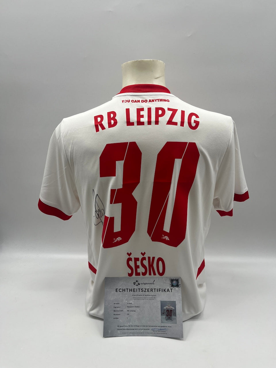 RB Leipzig Trikot Benjamin Sesko signiert Autogramm Puma COA L