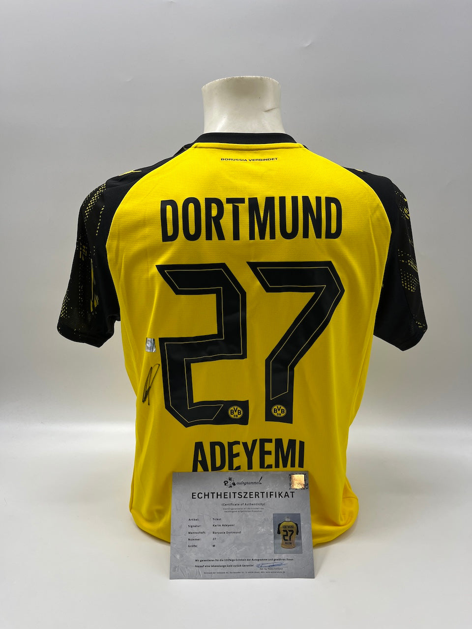 Borussia Dortmund Trikot Karim Adeyemi signiert BVB Puma COA M