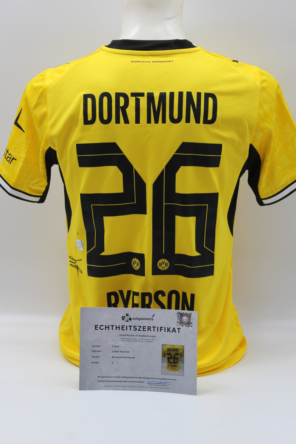 Borussia Dortmund Trikot Julian Ryerson COA BVB Puma neu S 26/27