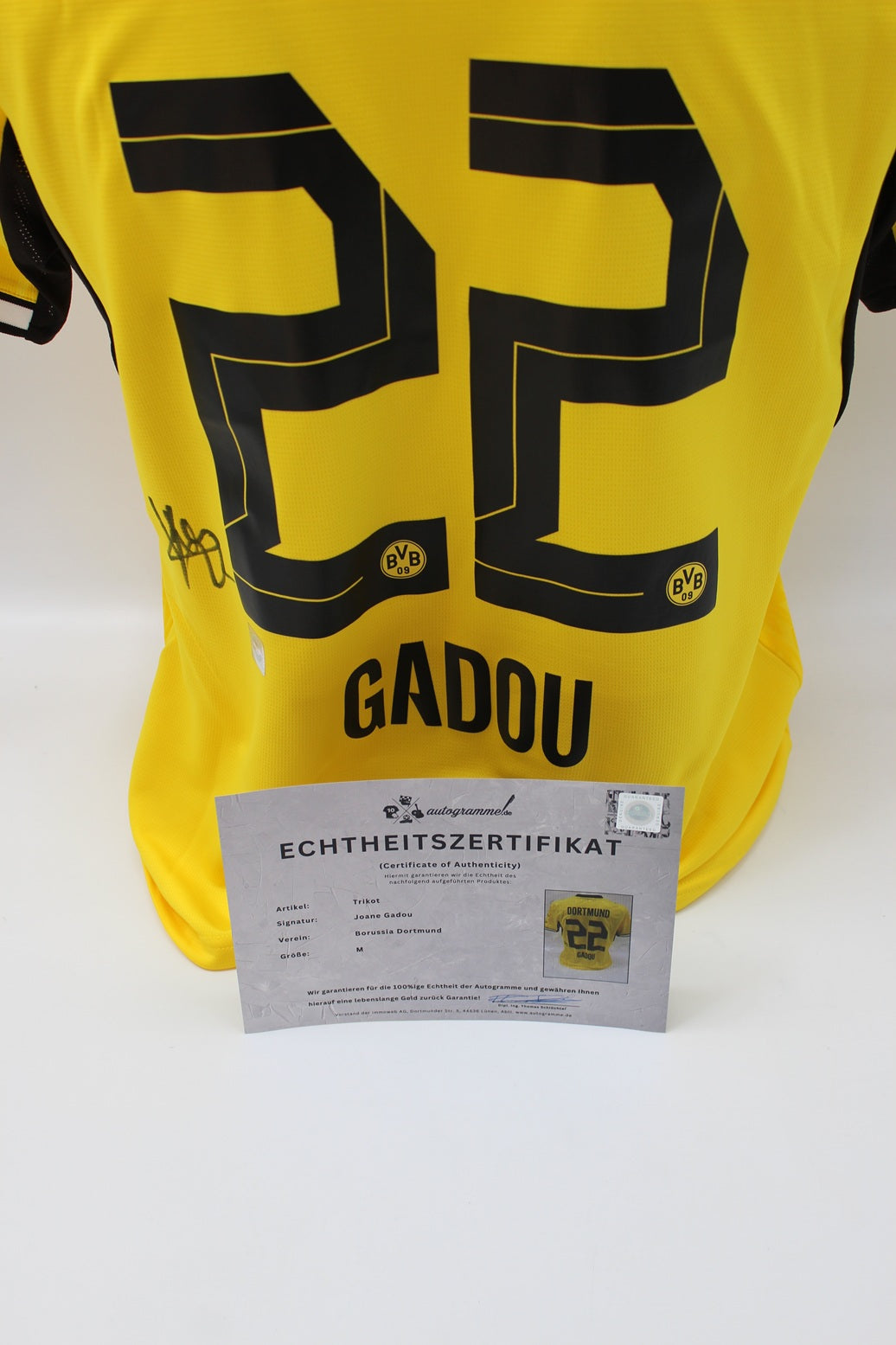 Borussia Dortmund Trikot Joane Gadou COA BVB Puma neu M 26/27