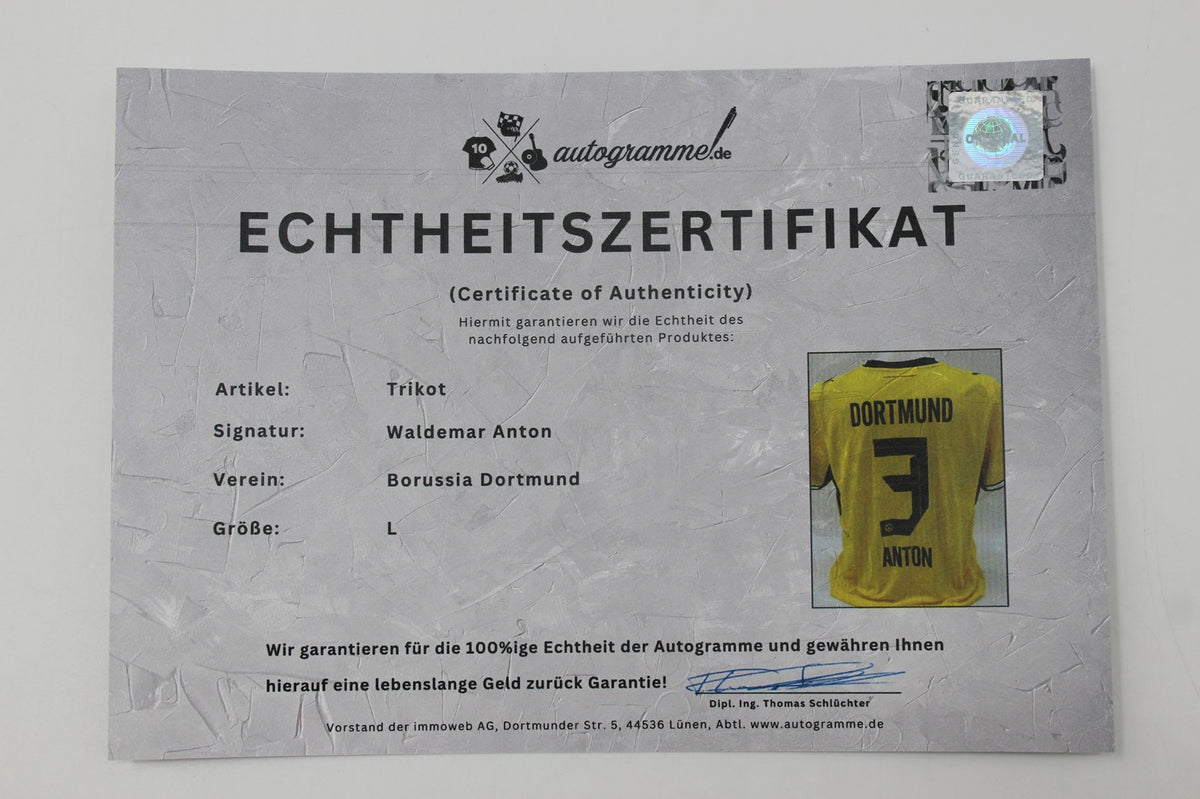 Borussia Dortmund Trikot Waldemar Anton COA BVB Puma neu L 26/27