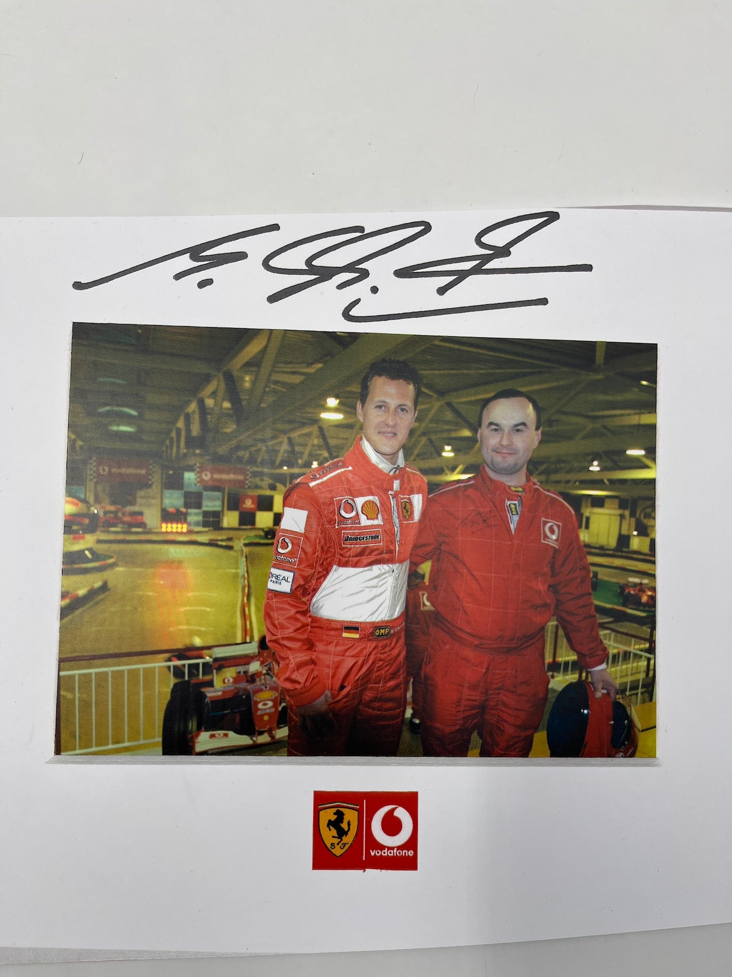 OMP Rennanzug signiert von Michael Schumacher Autogramm