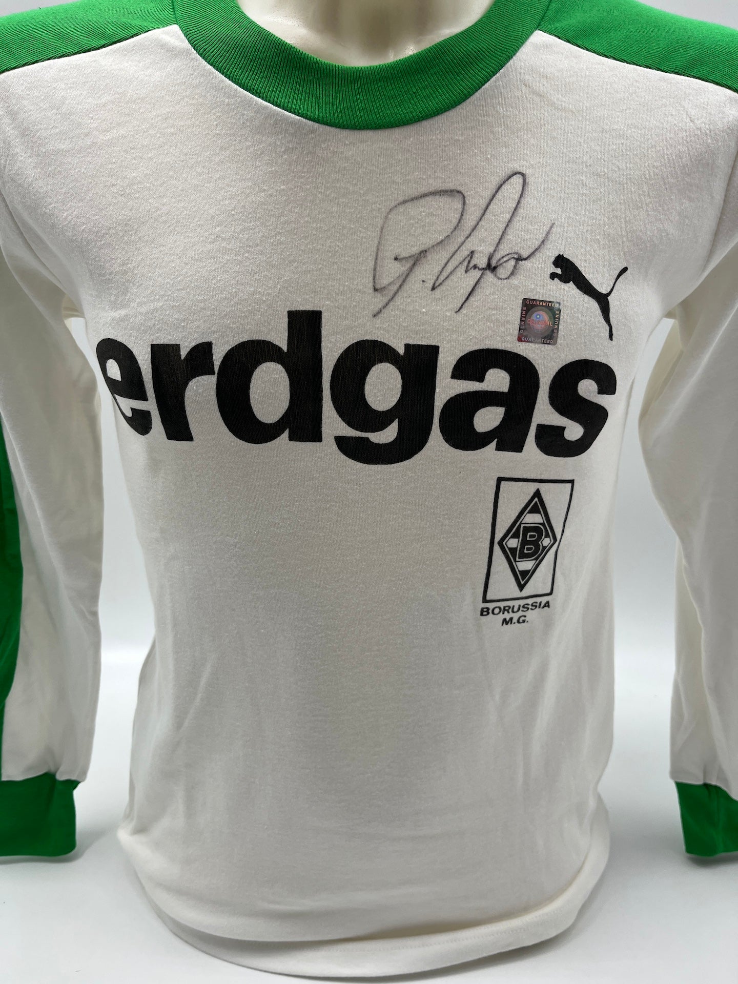 Repro Borussia Mönchengladbach Trikot Günter Netzer signiert Autogramm S