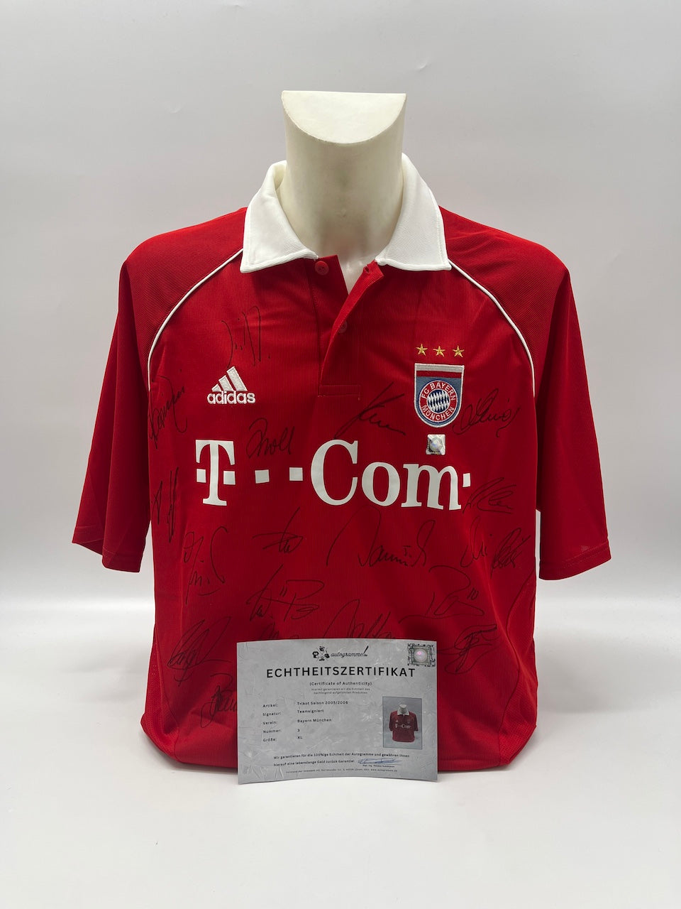 Bayern München Trikot 2005/2006 Teamsigniert Autogramm COA Adidas XL