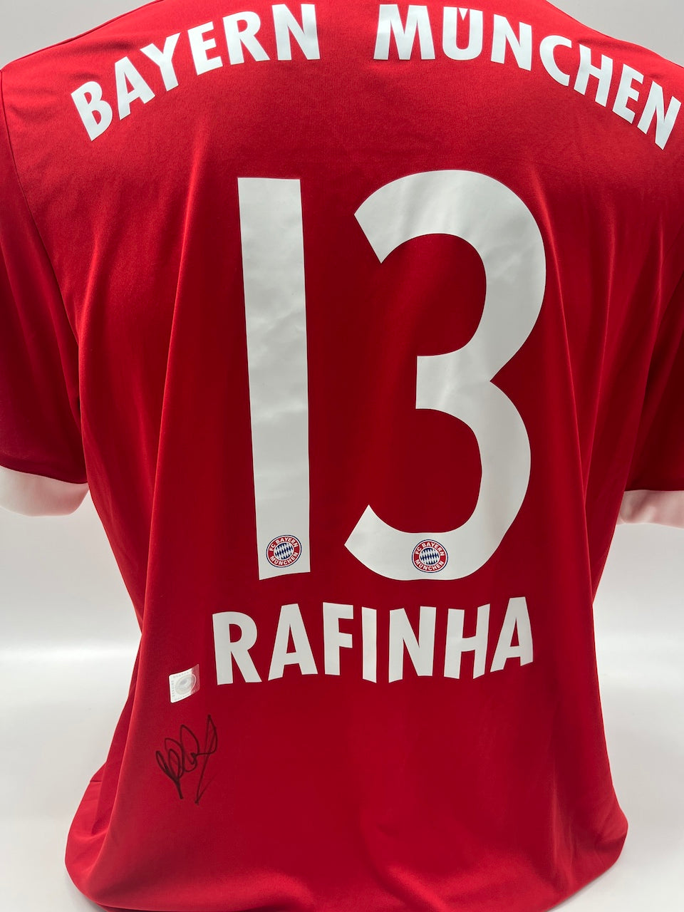 Bayern München Trikot Rafinha signiert Autogramm Adidas COA L