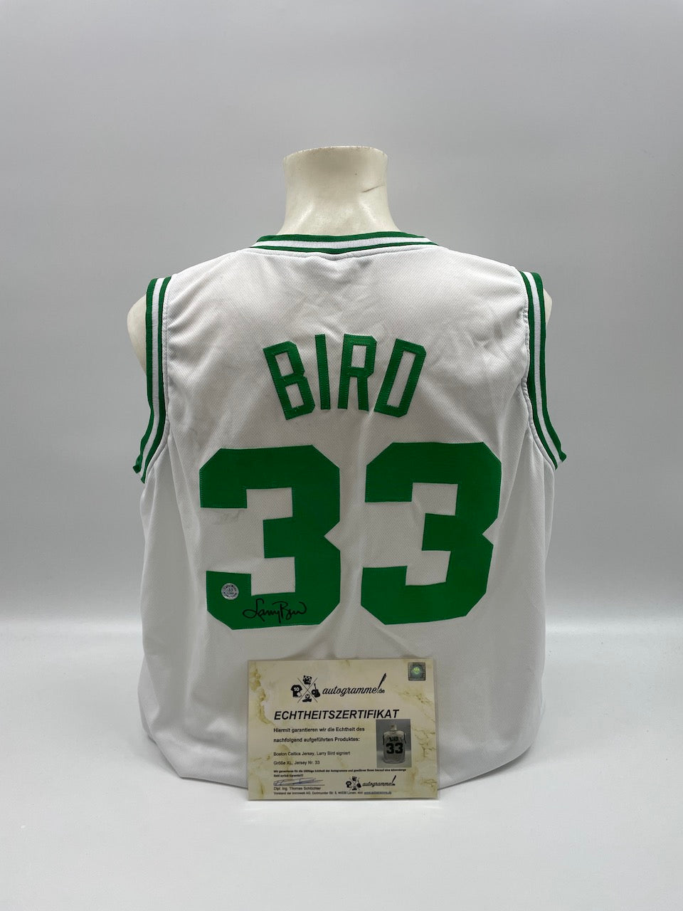 Boston Celtics Jersey Larry Bird signiert NBA Basketball COA XL