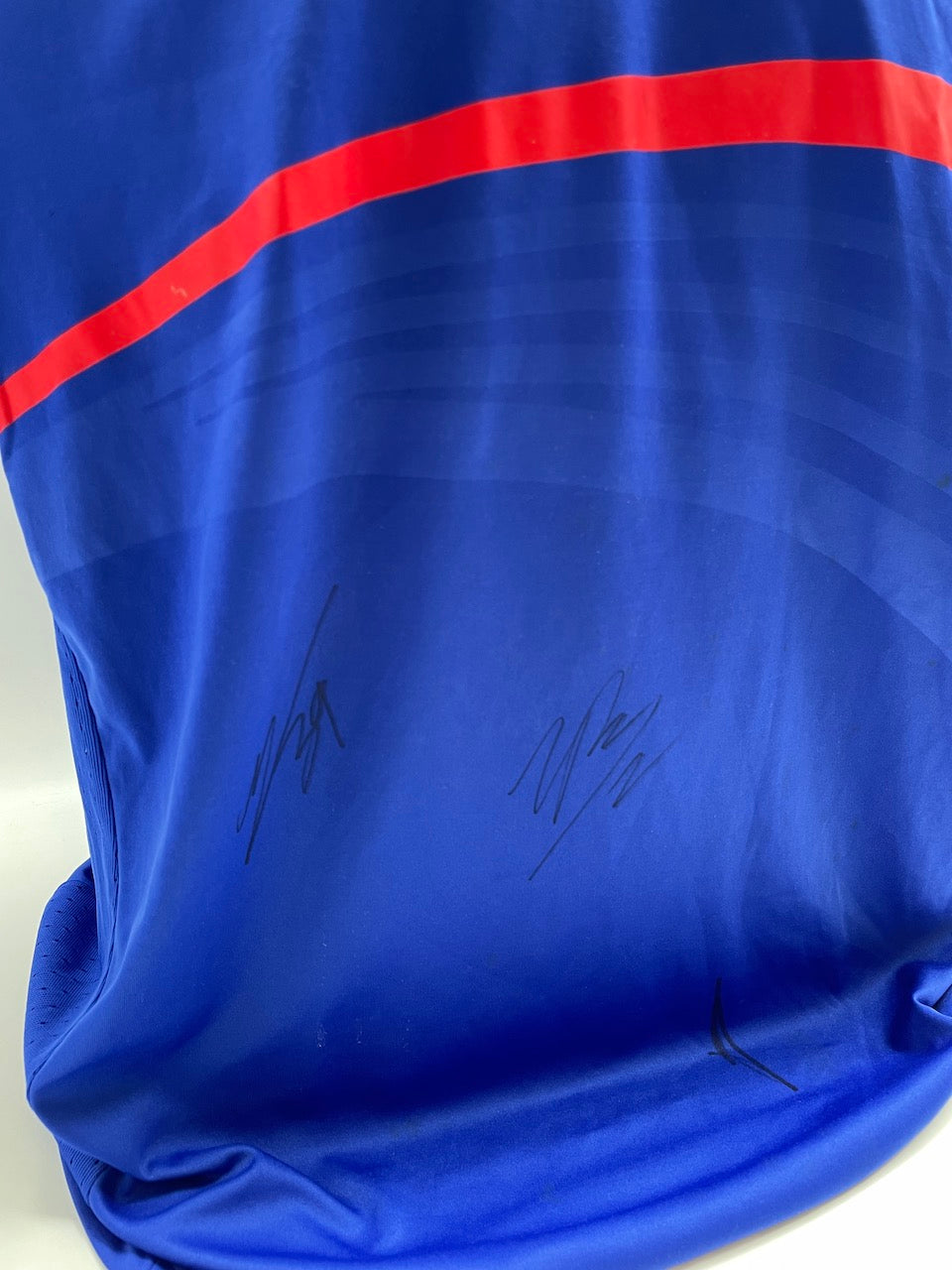 Frankreich Trikot Hernandez, Tel, Upamecano und Pavard signiert Adidas COA L
