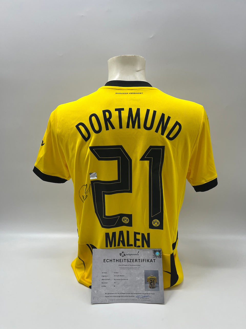 Borussia Dortmund Trikot Donyell Malen signiert BVB Puma M