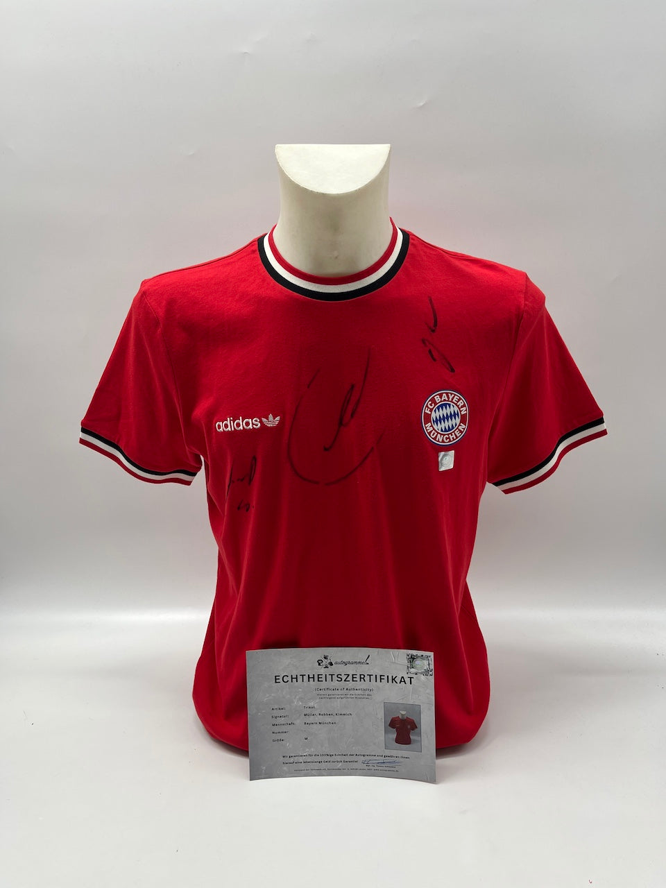 Bayern München T-Shirt Robben, Müller, Kimmich signiert Autogramm FCB M