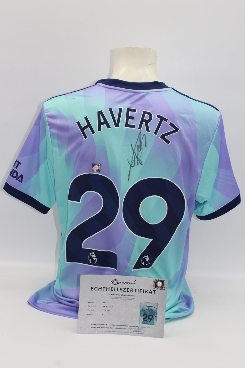 FC Arsenal 2024/2025 Trikot Kai Havertz signiert Autogramme Adidas COA L